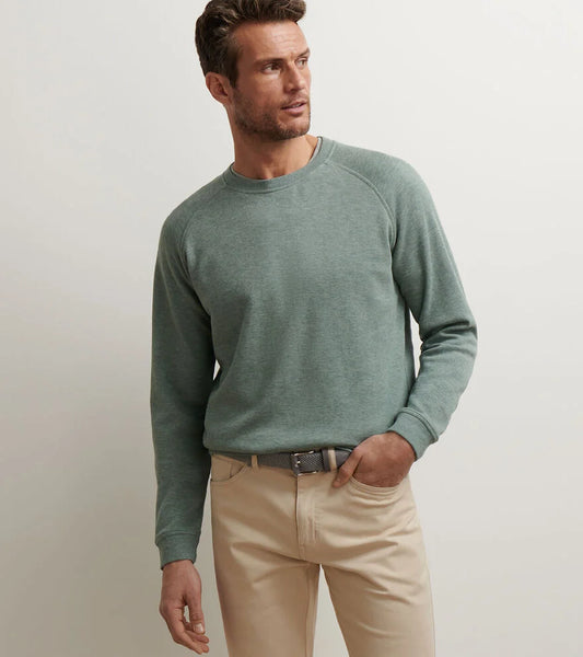 Crown Comfort Knit Crew in Basil by Peter Millar
