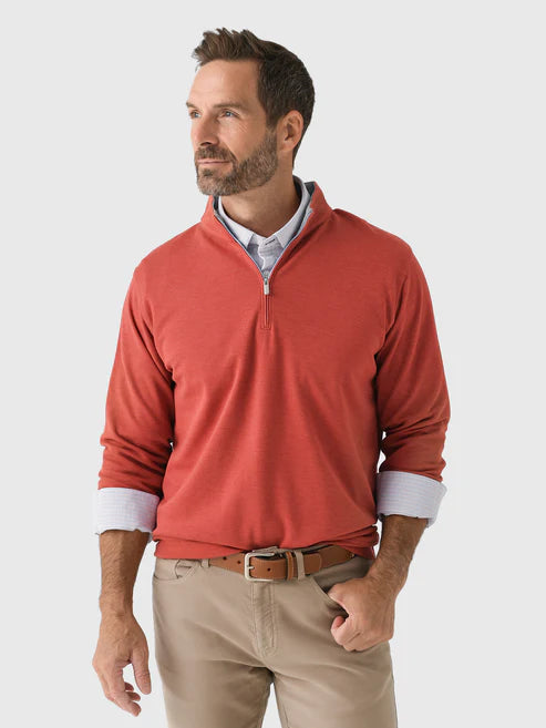 Crown Comfort Pullover in Sparrow Red by Peter Millar