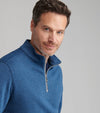 Crown Sweater Fleece Quarter-Zip in Blue Haze by Peter Millar