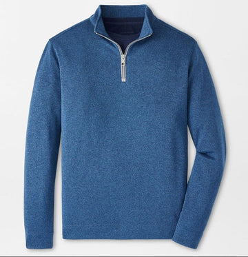 Crown Sweater Fleece Quarter-Zip in Blue Haze by Peter Millar