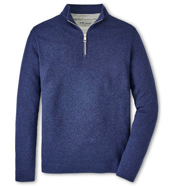 Crown Sweater Fleece Quarter-Zip in Navy by Peter Millar
