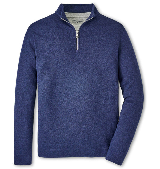 Crown Sweater Fleece Quarter-Zip in Navy by Peter Millar