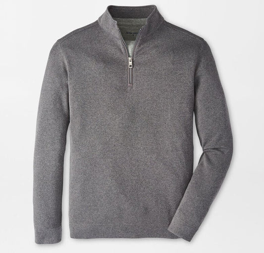 Crown Sweater Fleece Quarter-Zip in Oslo Grey by Peter Millar