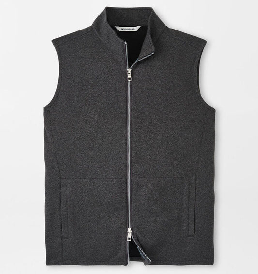 Crown Sweater Fleece Vest in Iron by Peter Millar