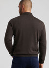 Autumn Crest Suede Trim Quarter-Zip in French Press by Peter Millar