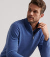 Crescent Quarter-Zip Sweater in Blue Haze by Peter Millar
