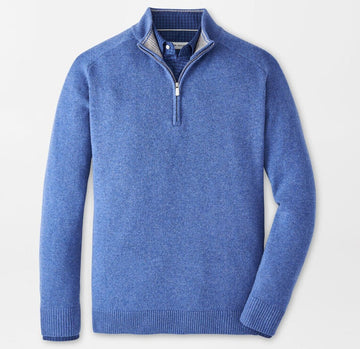 Crescent Quarter-Zip Sweater in Blue Haze by Peter Millar