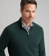 Crescent Quarter-Zip Sweater in Deep Verdant by Peter Millar