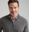 Crescent Quarter-Zip Sweater in Oslo Grey by Peter Millar