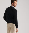 Autumn Crest Honeycomb Crewneck Sweater in Black by Peter Millar