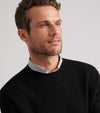 Autumn Crest Honeycomb Crewneck Sweater in Black by Peter Millar