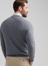 Autumn Crest Honeycomb Crewneck Sweater in Gale Grey by Peter Millar