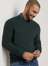 Autumn Crest Honeycomb Crewneck Sweater in Nordic Pine by Peter Millar