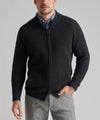 Crescent Full Zip Sweater in Charcoal by Peter Millar