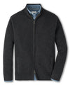 Crescent Full Zip Sweater in Charcoal by Peter Millar