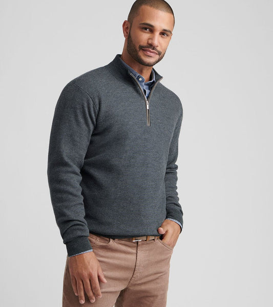 West Quarter-Zip Sweater in Deep Verdant by Peter Millar