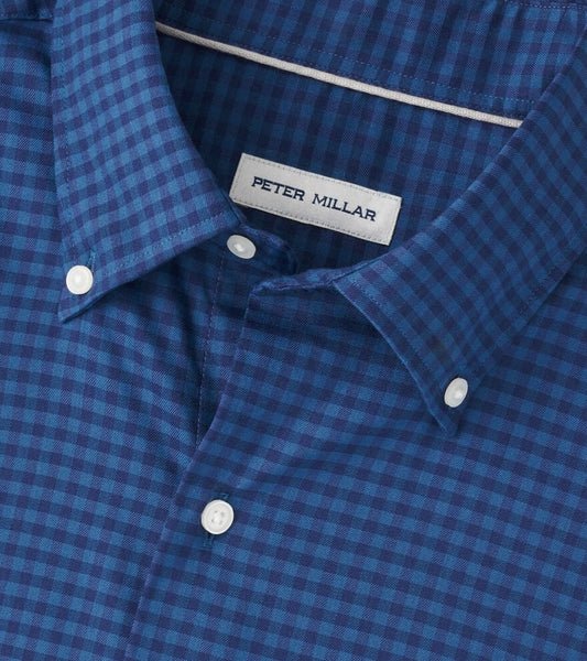 Conway Crown Lite Cotton-Stretch Sport Shirt in Blue Haze by Peter Millar
