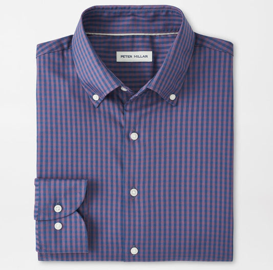 Conway Crown Lite Cotton-Stretch Sport Shirt in Parisian Fig by Peter Millar