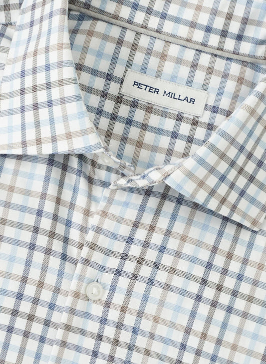 North Coast Crown Lite Cotton-Stretch Sport Shirt in Blue Haze by Peter Millar