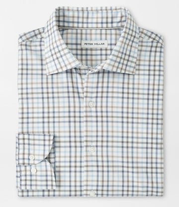 North Coast Crown Lite Cotton-Stretch Sport Shirt in Blue Haze by Peter Millar