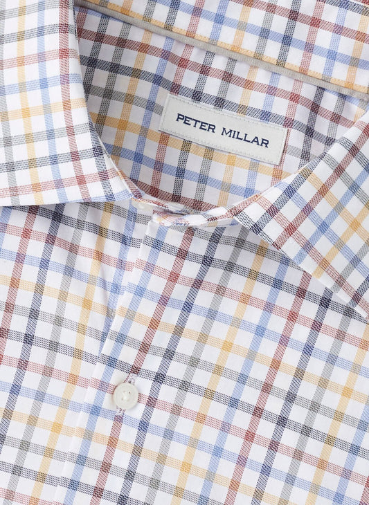 North Coast Crown Lite Cotton-Stretch Sport Shirt in Evening Tide by Peter Millar