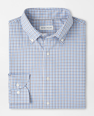 Julian Crown Lite Cotton-Stretch Sport Shirt in Evening Tide by Peter Millar