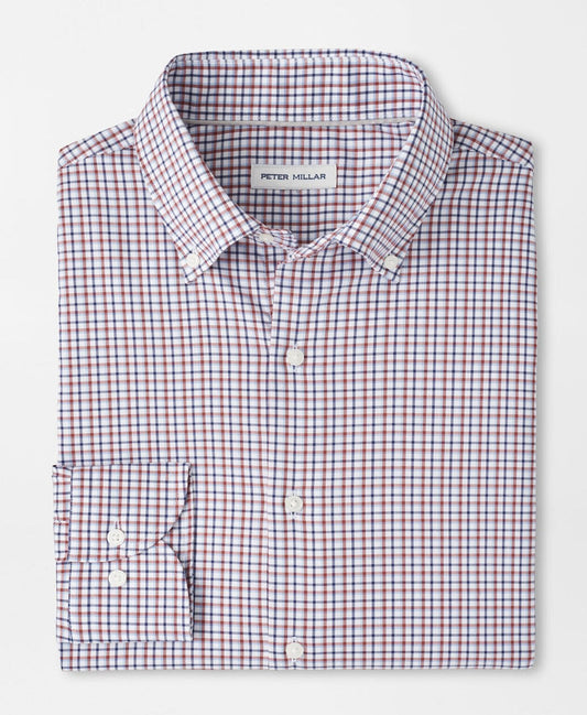 Julian Crown Lite Cotton-Stretch Sport Shirt in Navy by Peter Millar