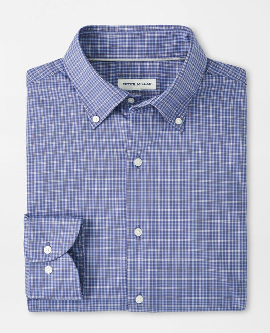 Stowe Crown Lite Cotton-Stretch Sport Shirt in Deep Violet by Peter Millar