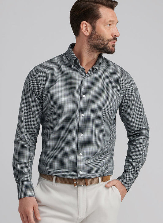 Stowe Crown Lite Cotton-Stretch Sport Shirt in Deep Verdant by Peter Millar