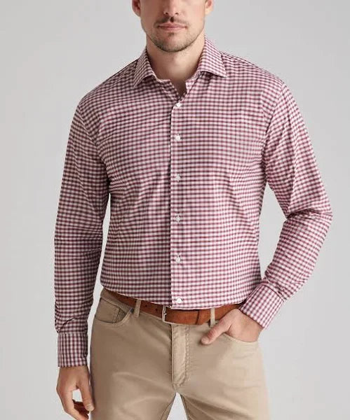 Fairbanks Performance Twill Sport Shirt in Autumn Foliage by Peter Millar