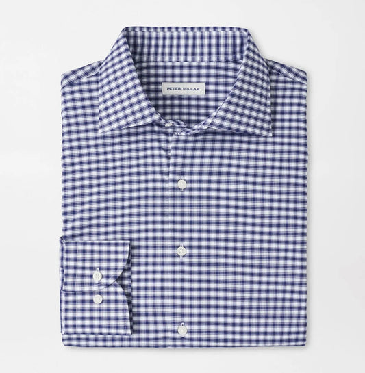 Fairbanks Performance Twill Sport Shirt in Navy by Peter Millar