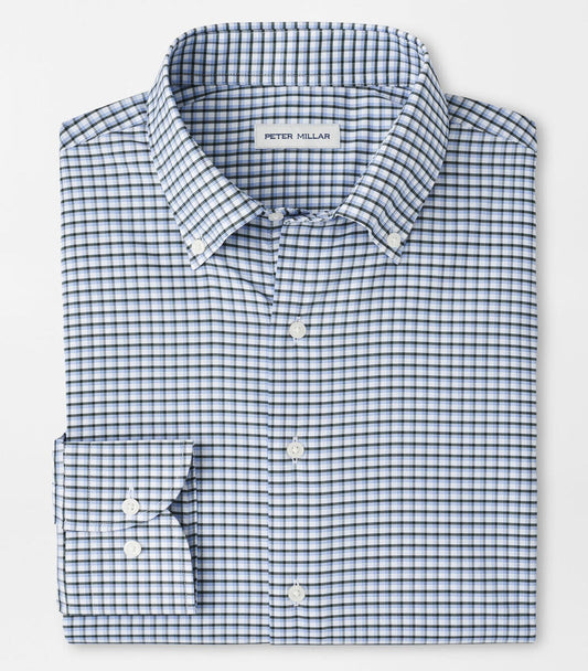 Cashiers Performance Twill Sport Shirt in Deep Verdant by Peter Millar