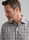 Waynesville Performance Flannel Sport Shirt in Winter Ivory by Peter Millar