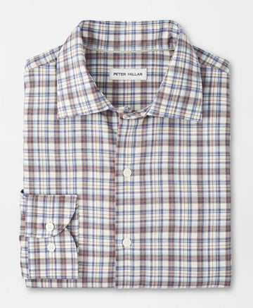 Waynesville Performance Flannel Sport Shirt in Winter Ivory by Peter Millar