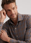 Big Bear Performance Flannel Sport Shirt in Poplar Brown by Peter Millar