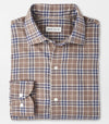 Big Bear Performance Flannel Sport Shirt in Poplar Brown by Peter Millar