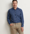 Mystic Performance Flannel Sport Shirt in Navy by Peter Millar