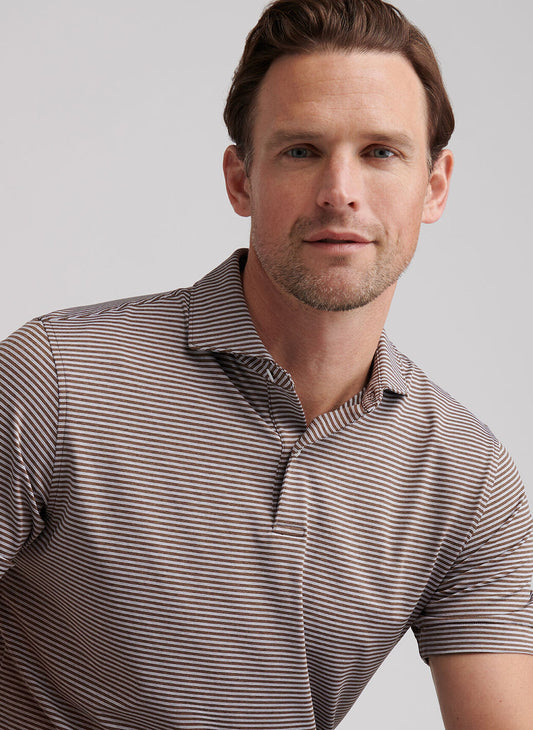 Ambrose Performance Jersey Polo in Antique Walnut by Peter Millar