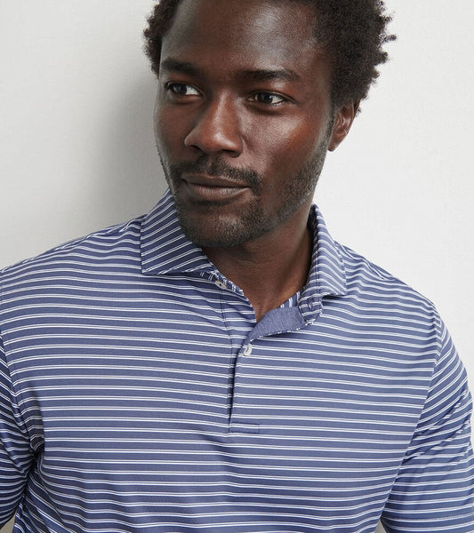 Bridge Performance Jersey Polo in Nebula Blue by Peter Millar