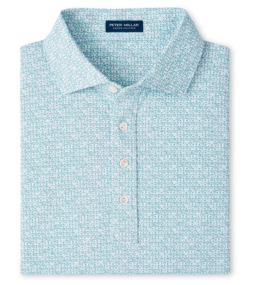 Due North Performance Jersey Polo in White by Peter Millar