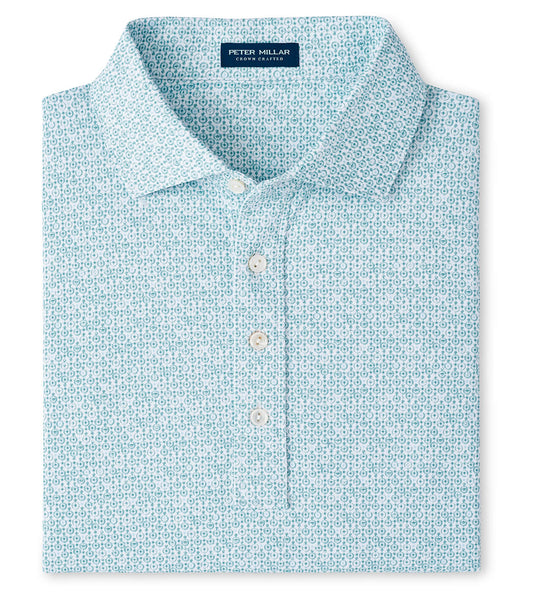 Due North Performance Jersey Polo in White by Peter Millar