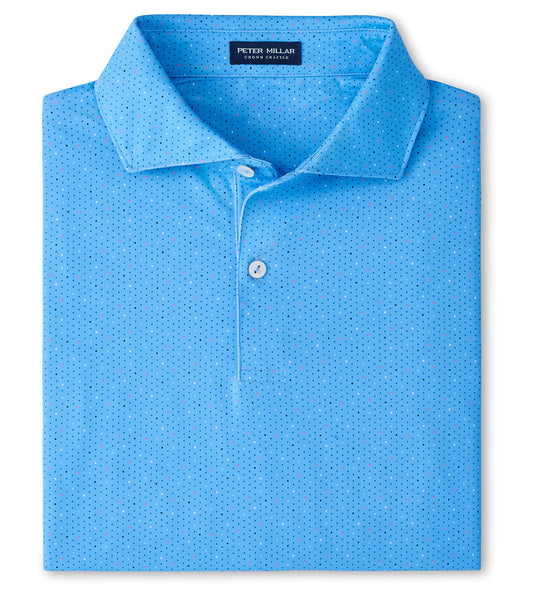 Fermata Performance Jersey Polo in Blue Topaz by Peter Millar