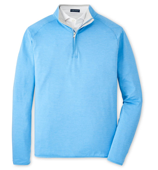 Stealth Performance Quarter-Zip in Blue Topaz by Peter Millar