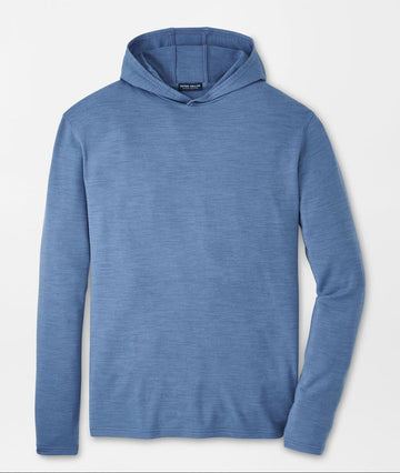 Excursionist Flex Heathered Hoodie in Lunar Blue by Peter Millar