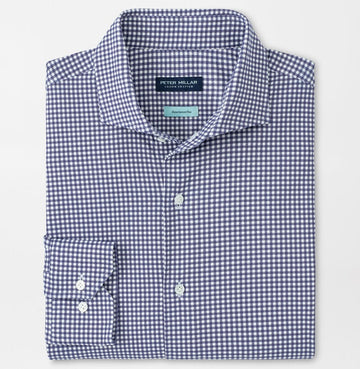 Excursionist Flex Ginghham Sport Shirt in Navy by Peter Millar