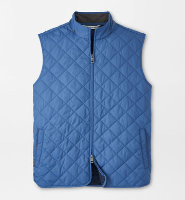 Essex Quilted Travel Vest in Astral Blue by Peter Millar