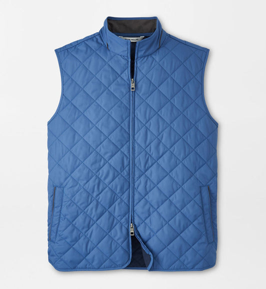 Essex Quilted Travel Vest in Astral Blue by Peter Millar