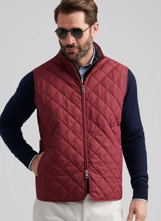 Essex Quilted Travel Vest in Autumn Foliage by Peter Millar