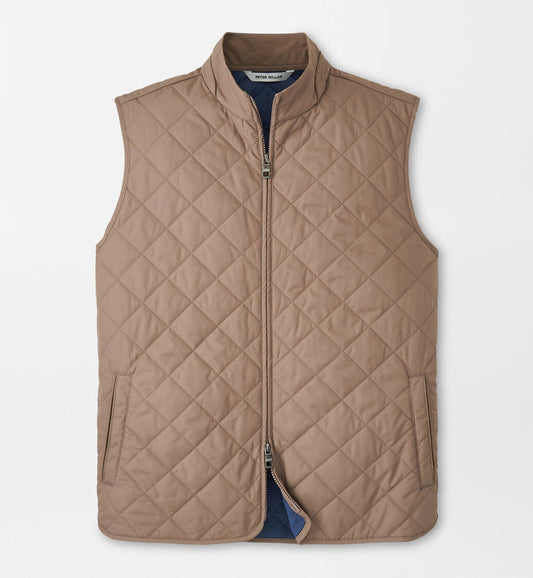 Essex Quilted Travel Vest in Poplar Brown by Peter Millar