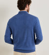 Autumn Crest Suede Trim Quarter-Zip in Crown Blue by Peter Millar